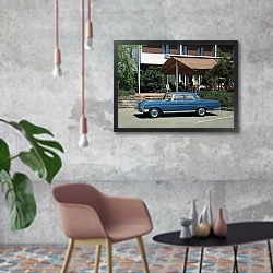 «Mercedes-Benz 280SE 3.5 Coupe (W111 W112) 1969–71» в интерьере в стиле лофт с бетонной стеной