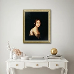 «Portrait of Natalia Goncharova, 1820s» в интерьере в классическом стиле над столом