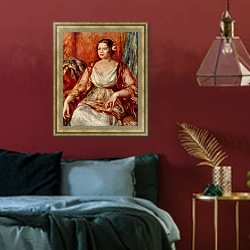 «Портрет Тиллы Дюрьё» в интерьере спальни с акцентной стеной