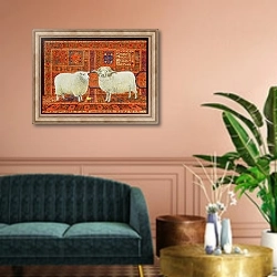 «Persian Wool» в интерьере классической гостиной над диваном