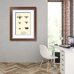 «Butterflies 101» в интерьере современного кабинета на стене
