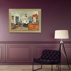 «Mikhail Obreskoff's Office, 1848» в интерьере в классическом стиле в фиолетовых тонах