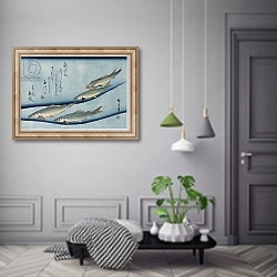 «Rivertrout', from the series 'Collection of Fish'» в интерьере коридора в классическом стиле