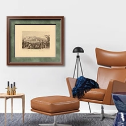 «Флоренция и Фьезоле, Италия» в интерьере кабинета с кожаным креслом