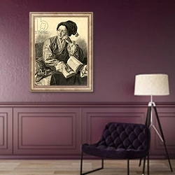 «Bernard le Bovier de Fontenelle» в интерьере в классическом стиле в фиолетовых тонах