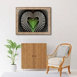 «Spiral Heart, 2014» в интерьере в классическом стиле над комодом