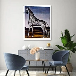 «Giraffe 3» в интерьере современной гостиной над комодом