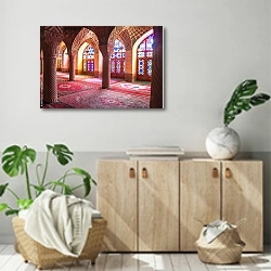 «Мечеть Насир аль-Мульк, Шираз, Иран» в интерьере современной комнаты над комодом