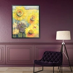 «Sunflowers» в интерьере в классическом стиле в фиолетовых тонах