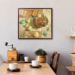 «The Apple Basket» в интерьере кухни над обеденным столом с кофемолкой
