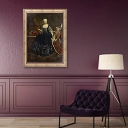 «Elisabeth Christine von Braunschweig as Queen» в интерьере в классическом стиле в фиолетовых тонах