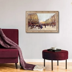«Les Champs Elysees, Paris» в интерьере в классическом стиле над комодом
