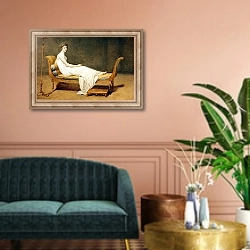 «Madame R?camier» в интерьере классической гостиной над диваном