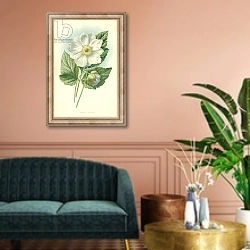 «Japanese Anemone» в интерьере классической гостиной над диваном