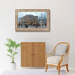 «Place du Chatelet» в интерьере в классическом стиле над комодом