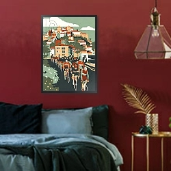 «Milan - San Remo» в интерьере спальни с акцентной стеной