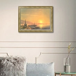 «Восход солнца в Феодосии» в интерьере в классическом стиле в светлых тонах