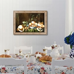 «Натюрморт 13» в интерьере кухни в стиле прованс над столом с завтраком