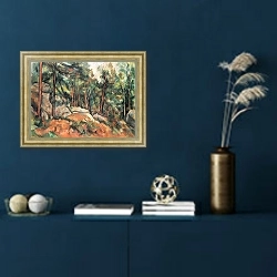 «В лесу 4» в интерьере в классическом стиле в синих тонах