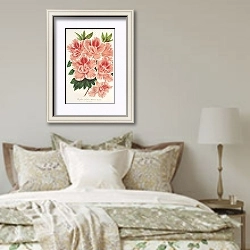 «Azalea indica» в интерьере спальни в стиле прованс над кроватью