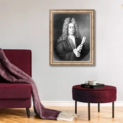 «Henry Purcell» в интерьере гостиной в бордовых тонах