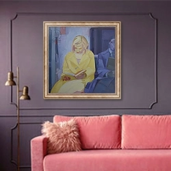 «'Underground 3', 2012,» в интерьере гостиной с розовым диваном