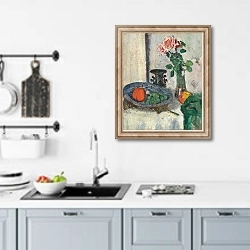 «Still Life With Fruit And Roses» в интерьере кухни над мойкой