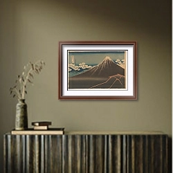 «Rainstorm beneath the Summit» в интерьере в этническом стиле в коричневых цветах