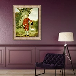 «Mr Thrale, c.1770-80» в интерьере в классическом стиле в фиолетовых тонах
