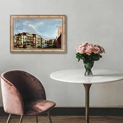«View of Venice» в интерьере в классическом стиле над креслом