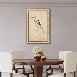 «Golden-winged Cacique» в интерьере столовой в классическом стиле