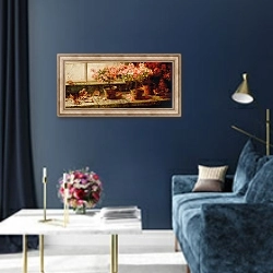 «Flowering Azaleas» в интерьере в классическом стиле в синих тонах