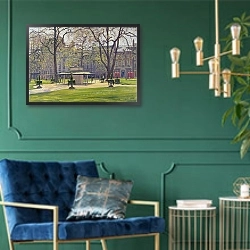«Berkeley Square, London» в интерьере в классическом стиле с зеленой стеной
