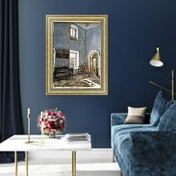 «The Hall in the Old House, The Obinskys' Estate, Belkino» в интерьере в классическом стиле в синих тонах