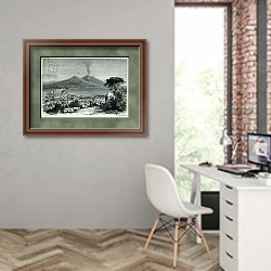 «General View of Naples» в интерьере современного кабинета на стене