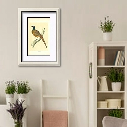 «Pheasant 2» в интерьере комнаты в стиле прованс с цветами лаванды