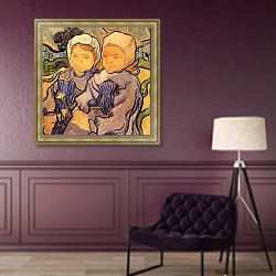 «Двое детей 2» в интерьере в классическом стиле в фиолетовых тонах