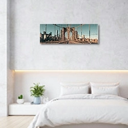 «США, Нью-Йорк. Manhattan» в интерьере современной минималистичной спальни