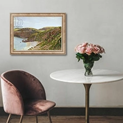 «Anstey's Cove, South Devon» в интерьере в классическом стиле над креслом