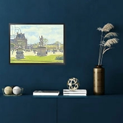 «Afternoon in the Tuileries, Paris» в интерьере в классическом стиле в синих тонах