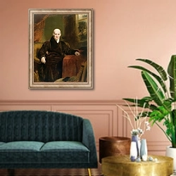 «Benjamin West 1810» в интерьере классической гостиной над диваном