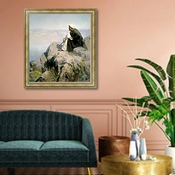 «Мечты» в интерьере классической гостиной над диваном