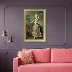 «Екатерина Нелидова» в интерьере гостиной с розовым диваном