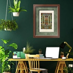«Renaissance» в интерьере кабинета с зелеными стенами
