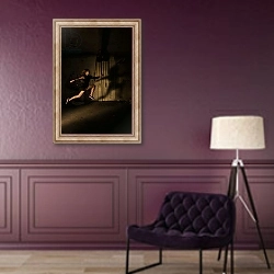 «The Jump, 2013, screen print» в интерьере в классическом стиле в фиолетовых тонах