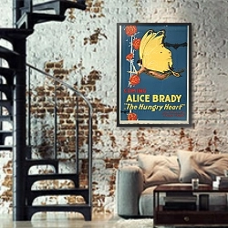«The Hungry heart» в интерьере двухярусной гостиной в стиле лофт с кирпичной стеной