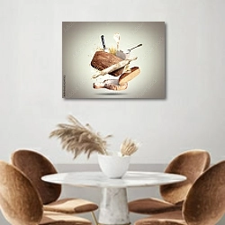 «Летающий хлеб» в интерьере кухни над кофейным столиком