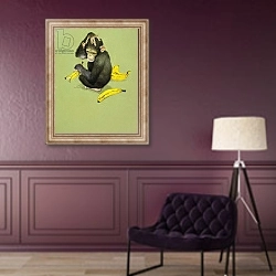 «Monkey with Bananas» в интерьере в классическом стиле в фиолетовых тонах