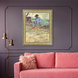 «Юный гуляка Селейран» в интерьере гостиной с розовым диваном