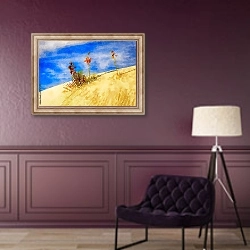 «Белые пески» в интерьере в классическом стиле в фиолетовых тонах